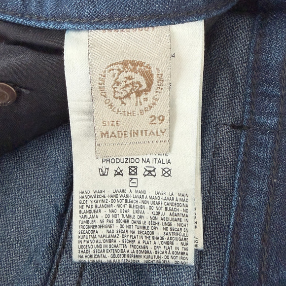 Diesel Jeans Mens 29 Blue Thavar Slim Skinny 3D Denim Made in Italy 26'' Inseam - Picture 9 of 15